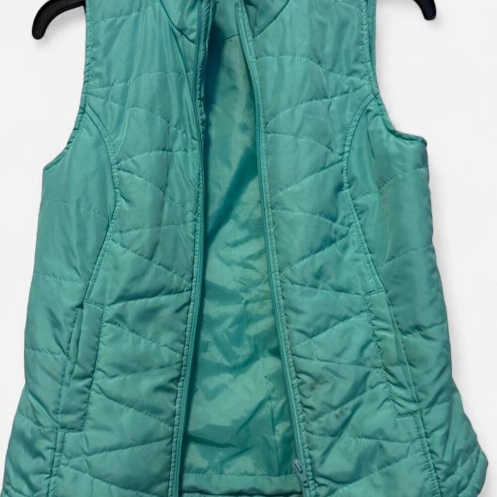 Red Camel turquoise quilted vest medium zip